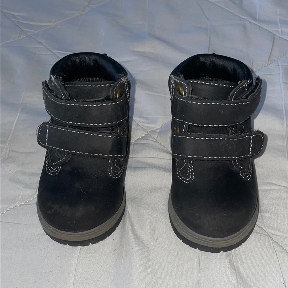 Black Kids Shoes with Velcro Straps